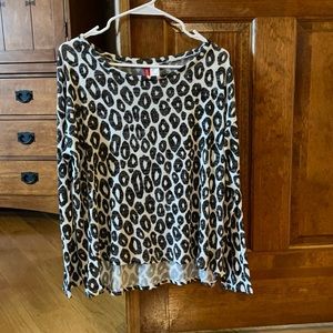 Cheetah print long sleeve shirt